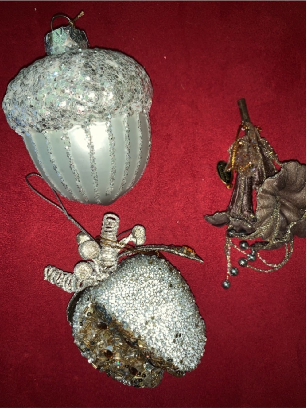 Katherine's Collection Silver & Brown Holiday Ornaments One Size